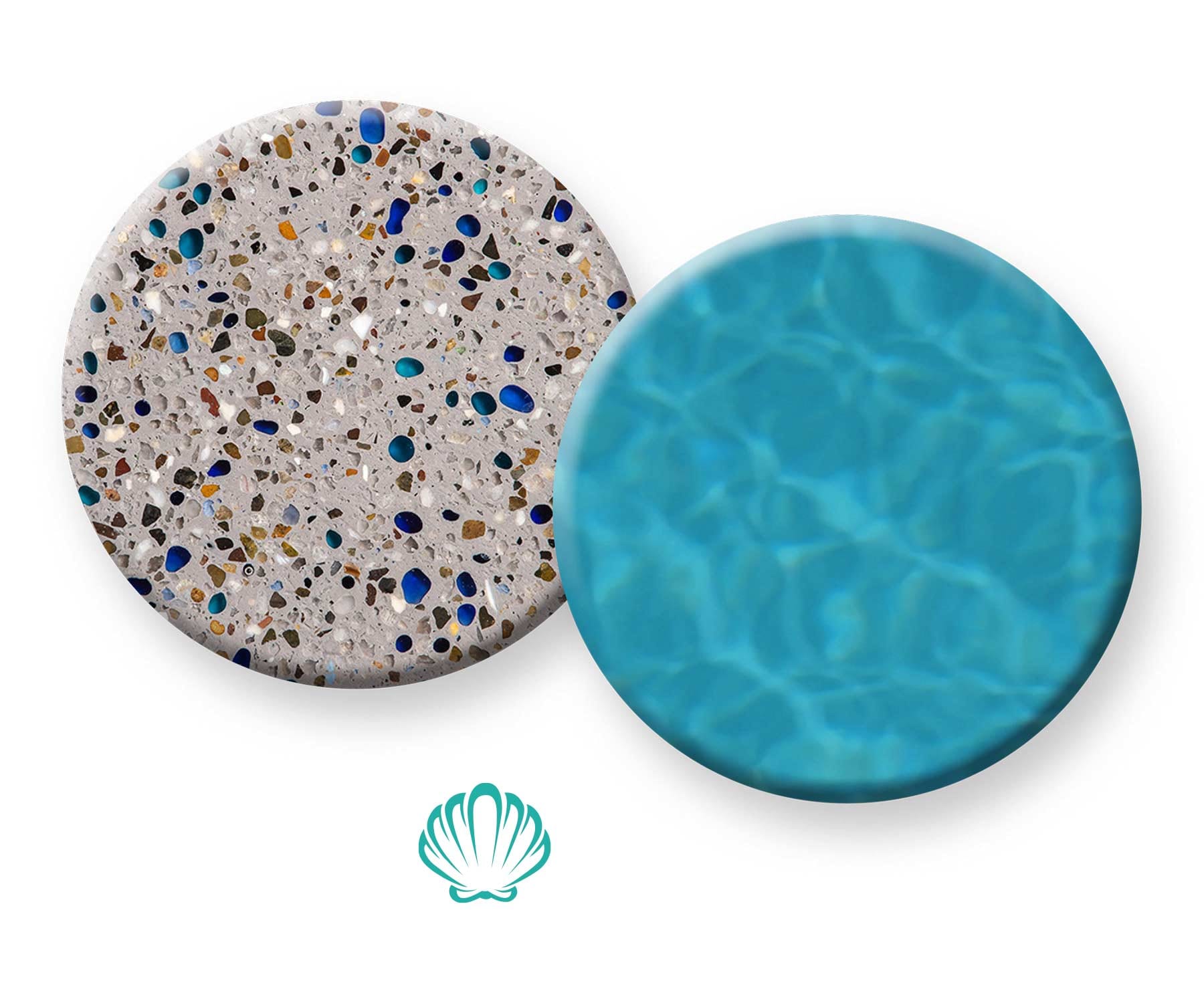 Pebble Breeze Silver Sea pool finish sample