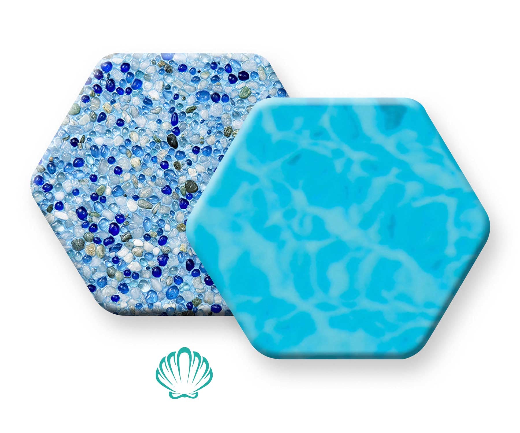Pebble Brilliance Aqua Falls pool finish sample