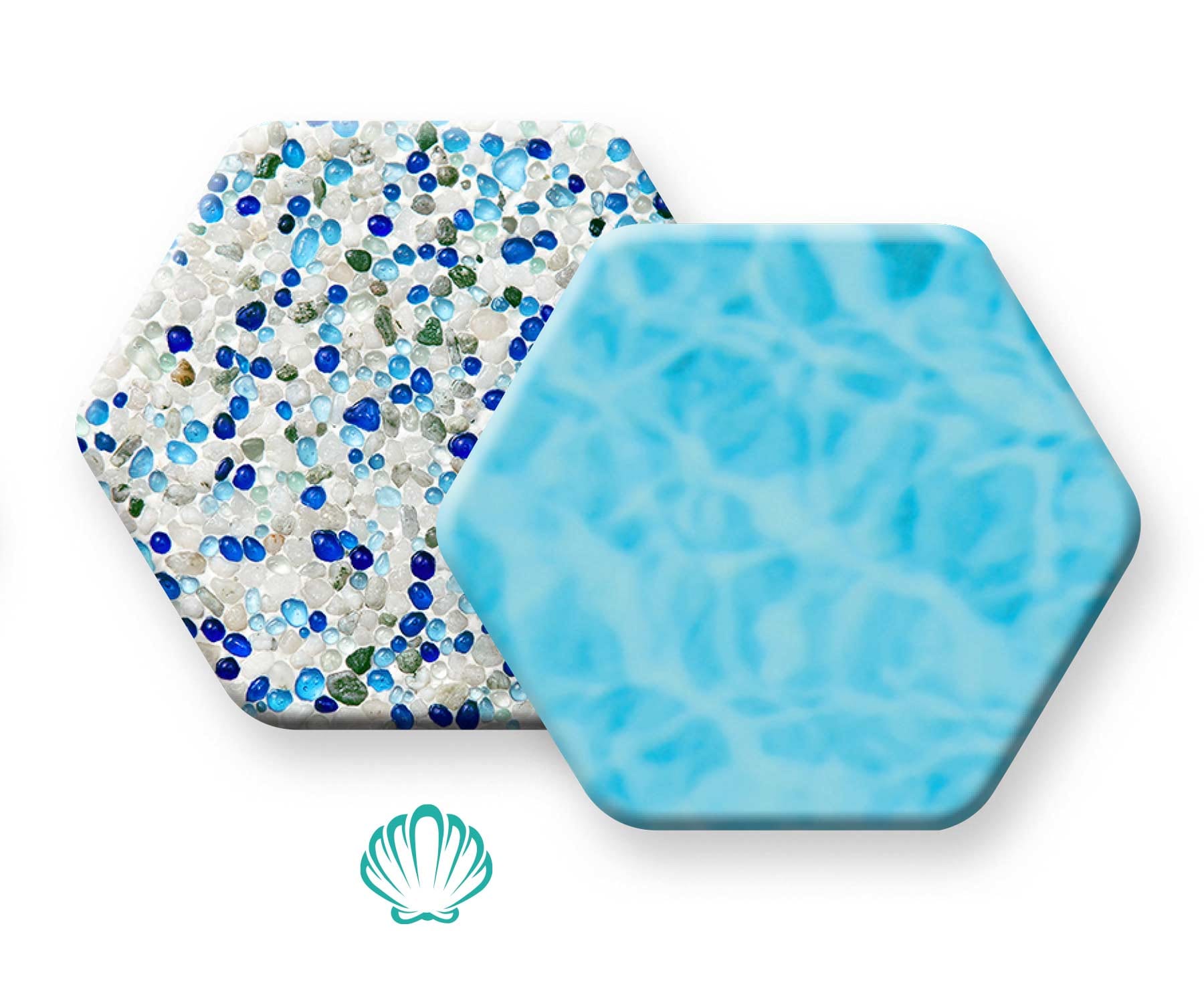 Pebble Brilliance Glacier Bay pool finish sample