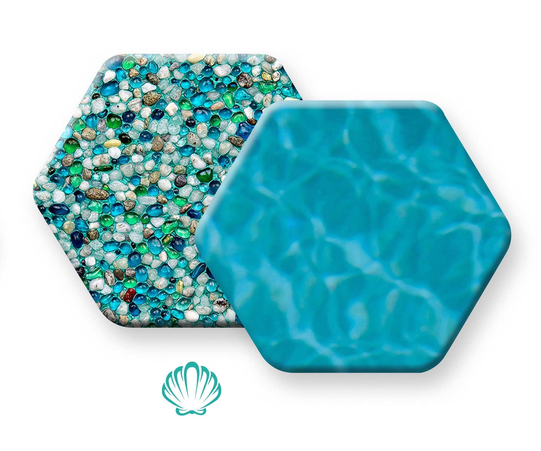 Pebble Brilliance Oasis pool finish sample