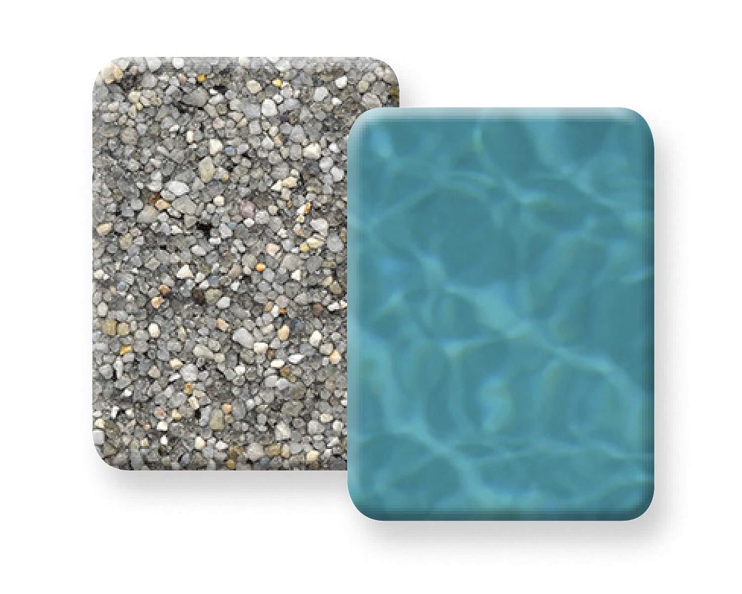 Pebble Crystal Heather Grey pool finish sample