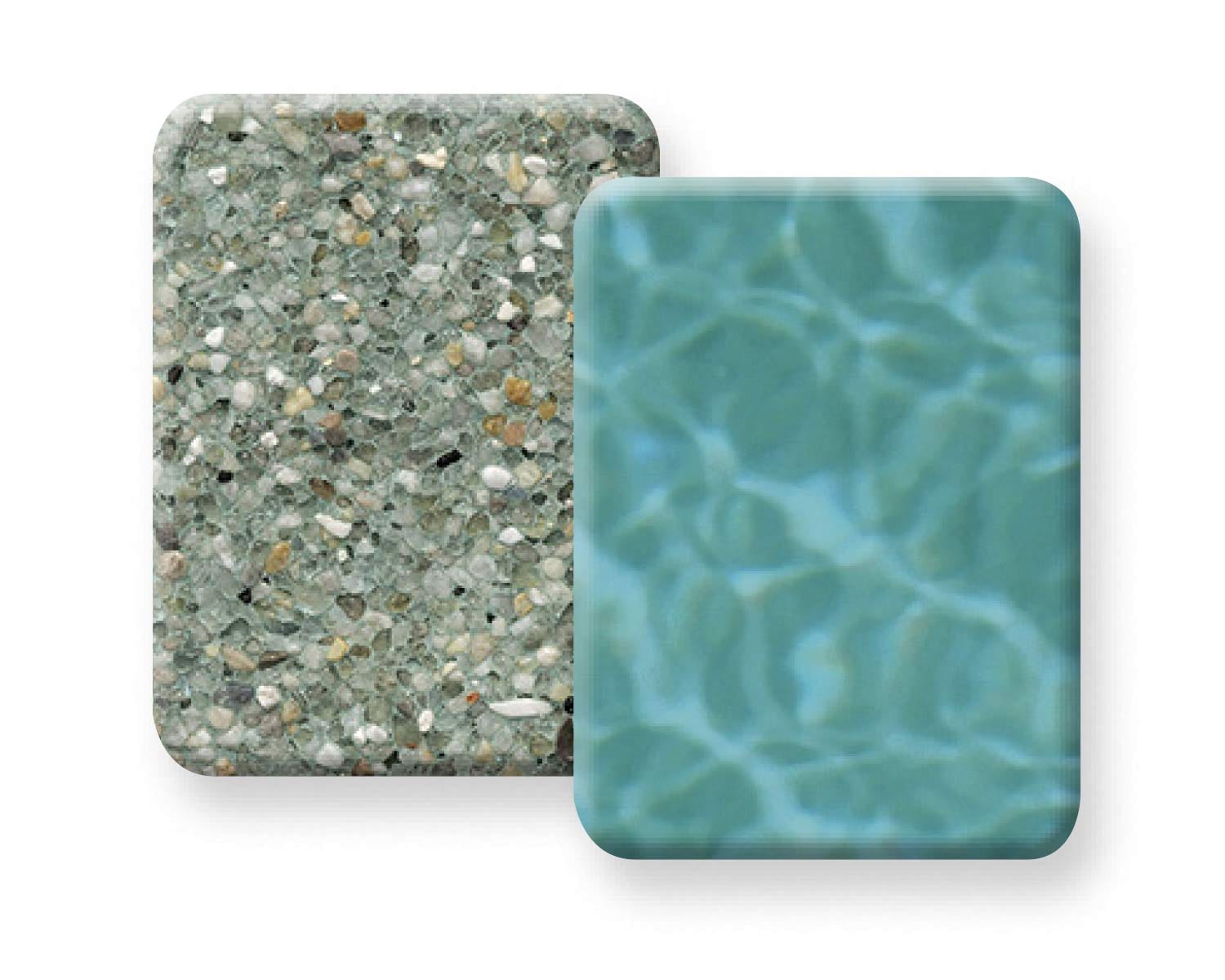 Pebble Crystal Verde Mist pool finish sample
