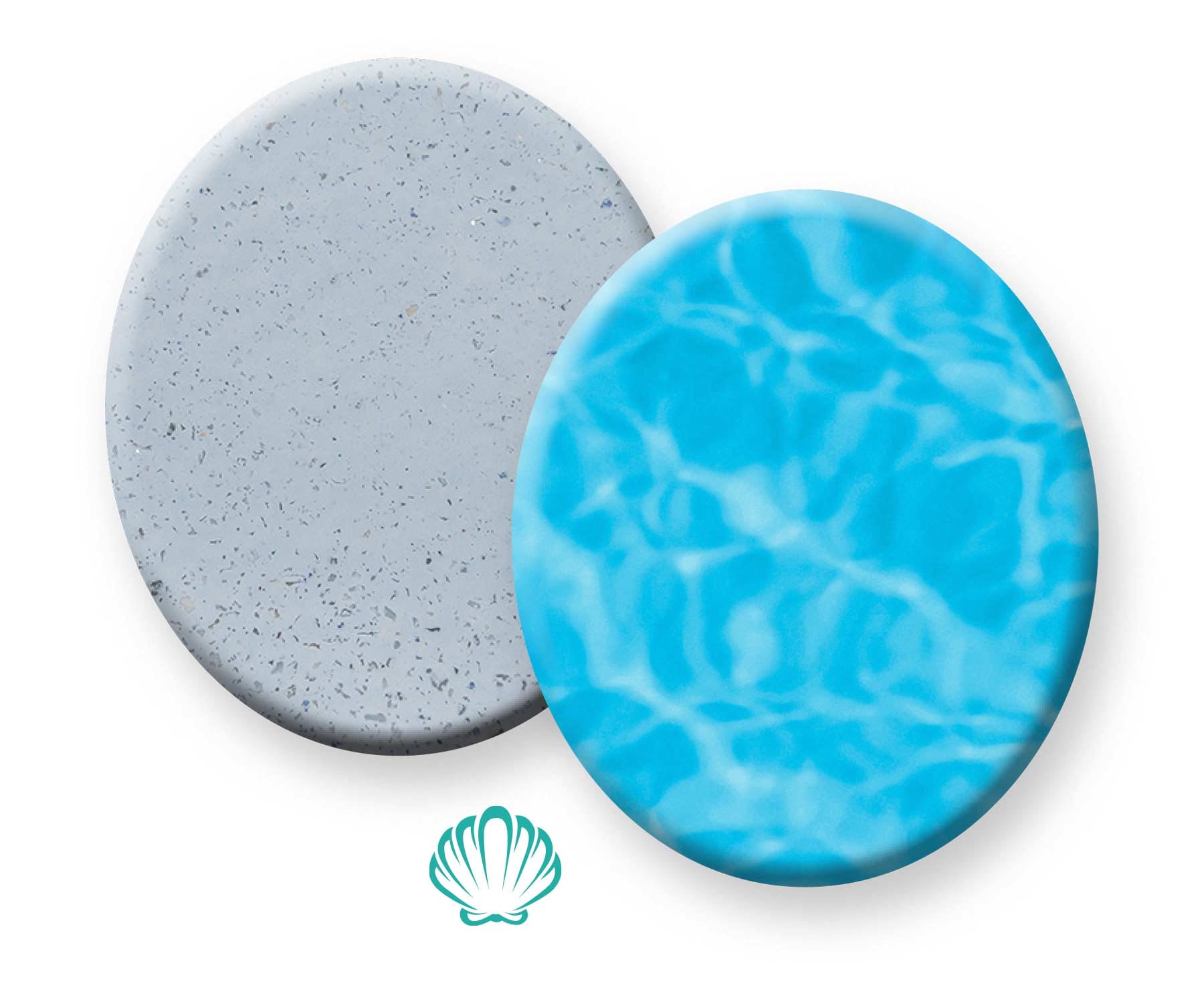 Pebble Fina Bella Blue pool finish sample