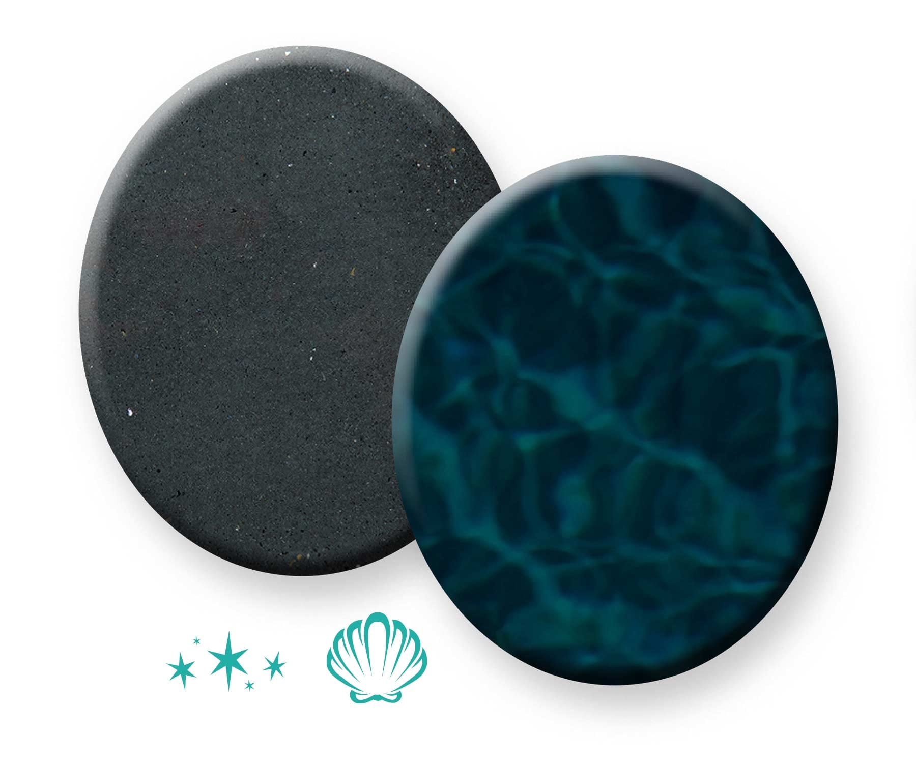 Pebble Fina Black Galaxy pool finish sample