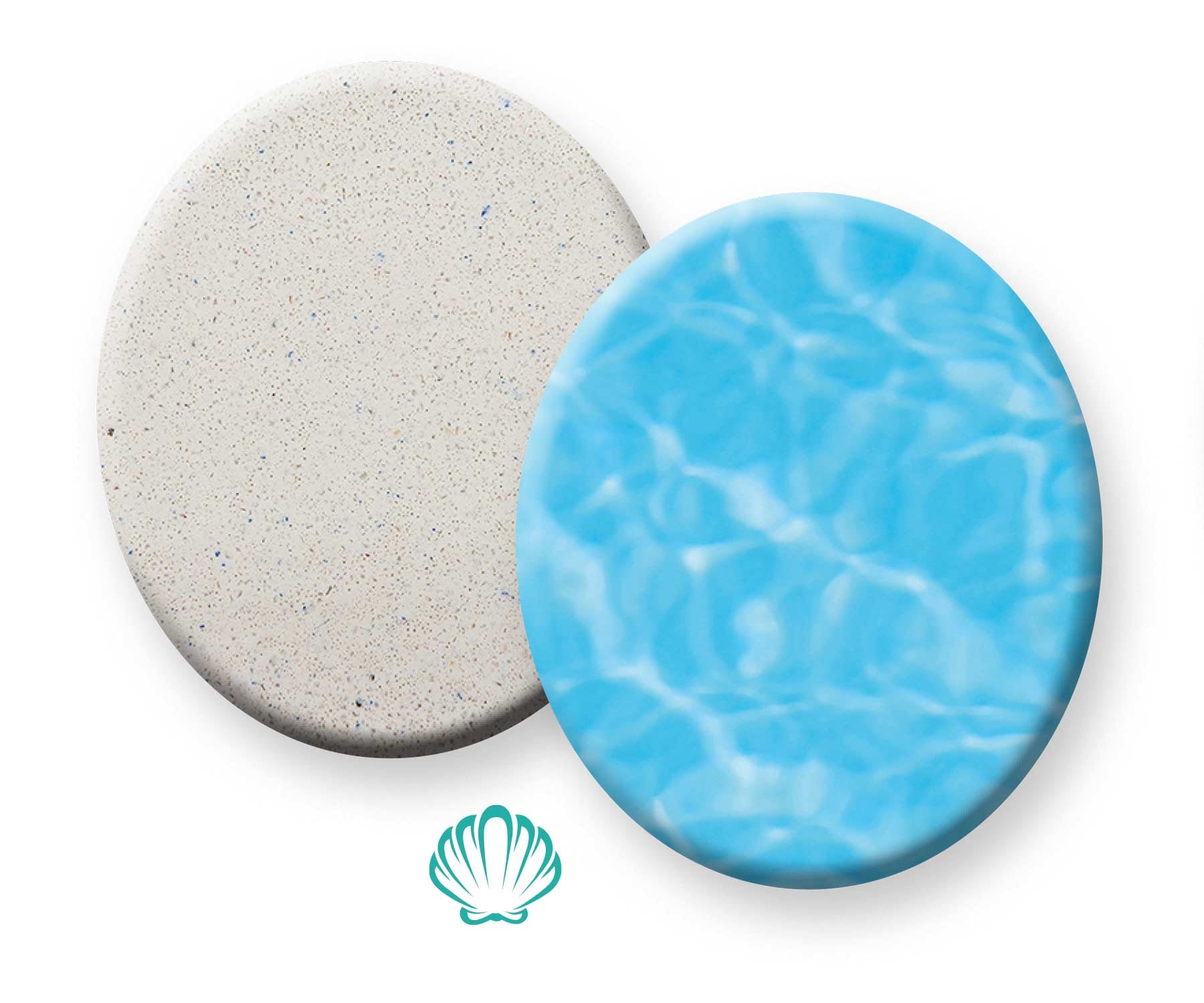 Pebble Fina Cielo Blue pool finish sample