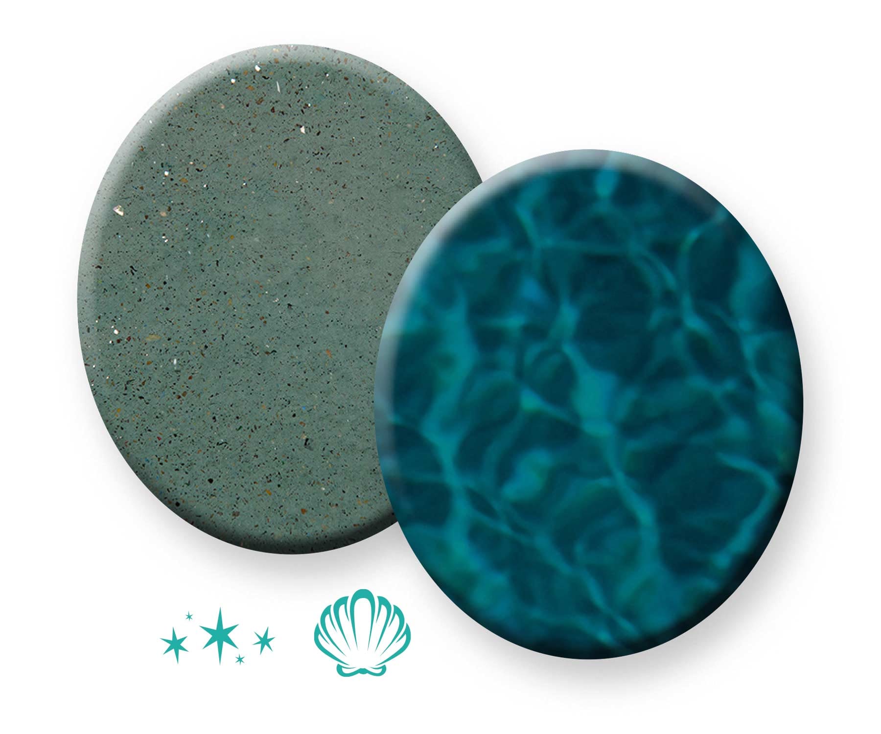 Pebble Fina Emerald Galaxy pool finish sample