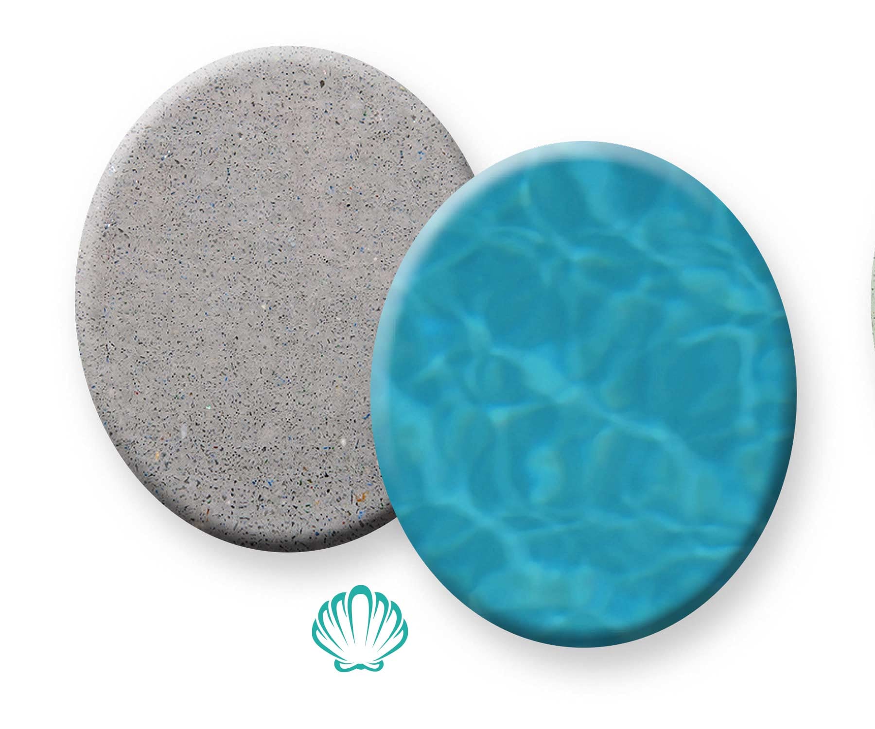 Pebble Fina Grigio pool finish sample