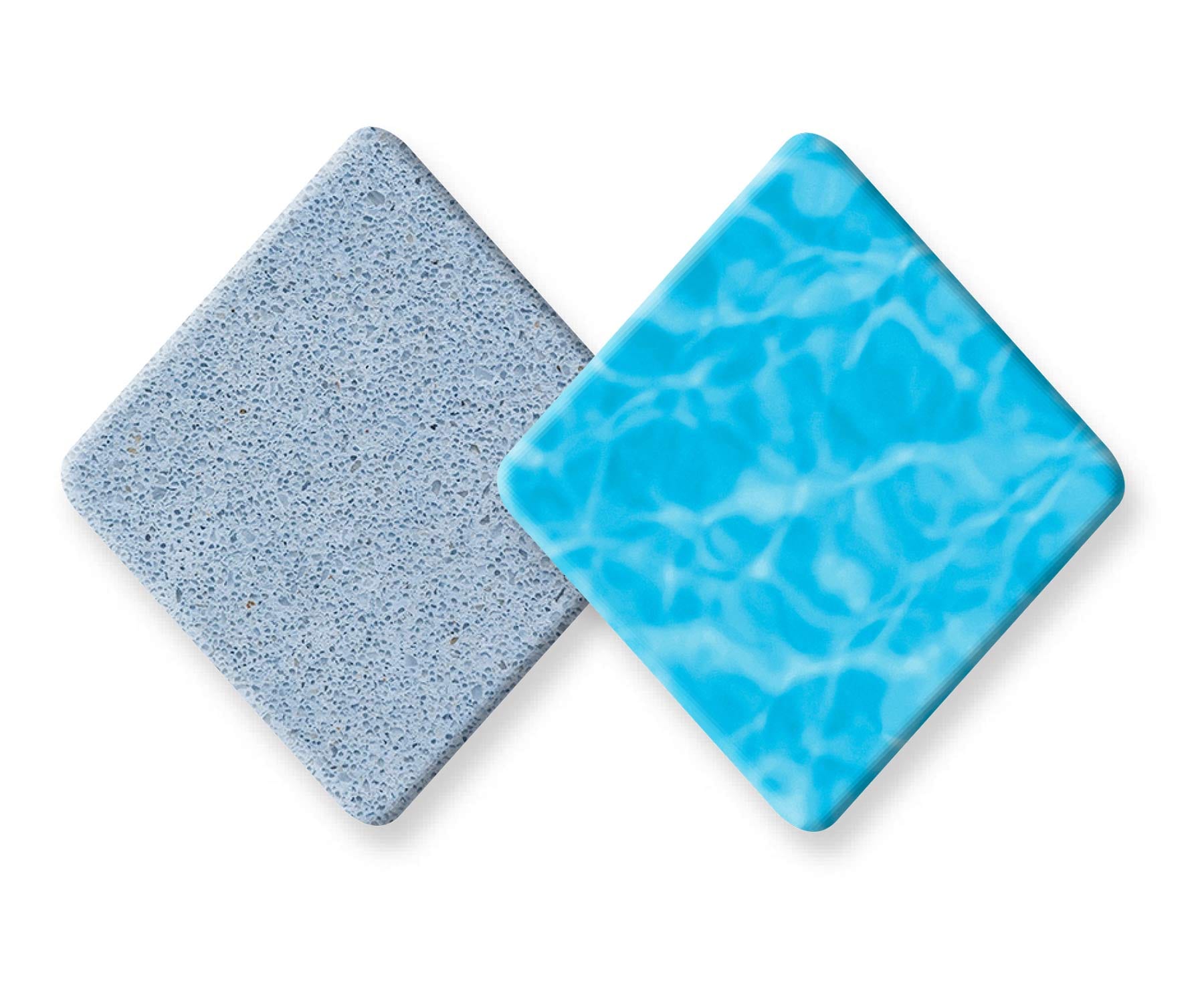 Pebble Quartz Baja Blue pool finish sample