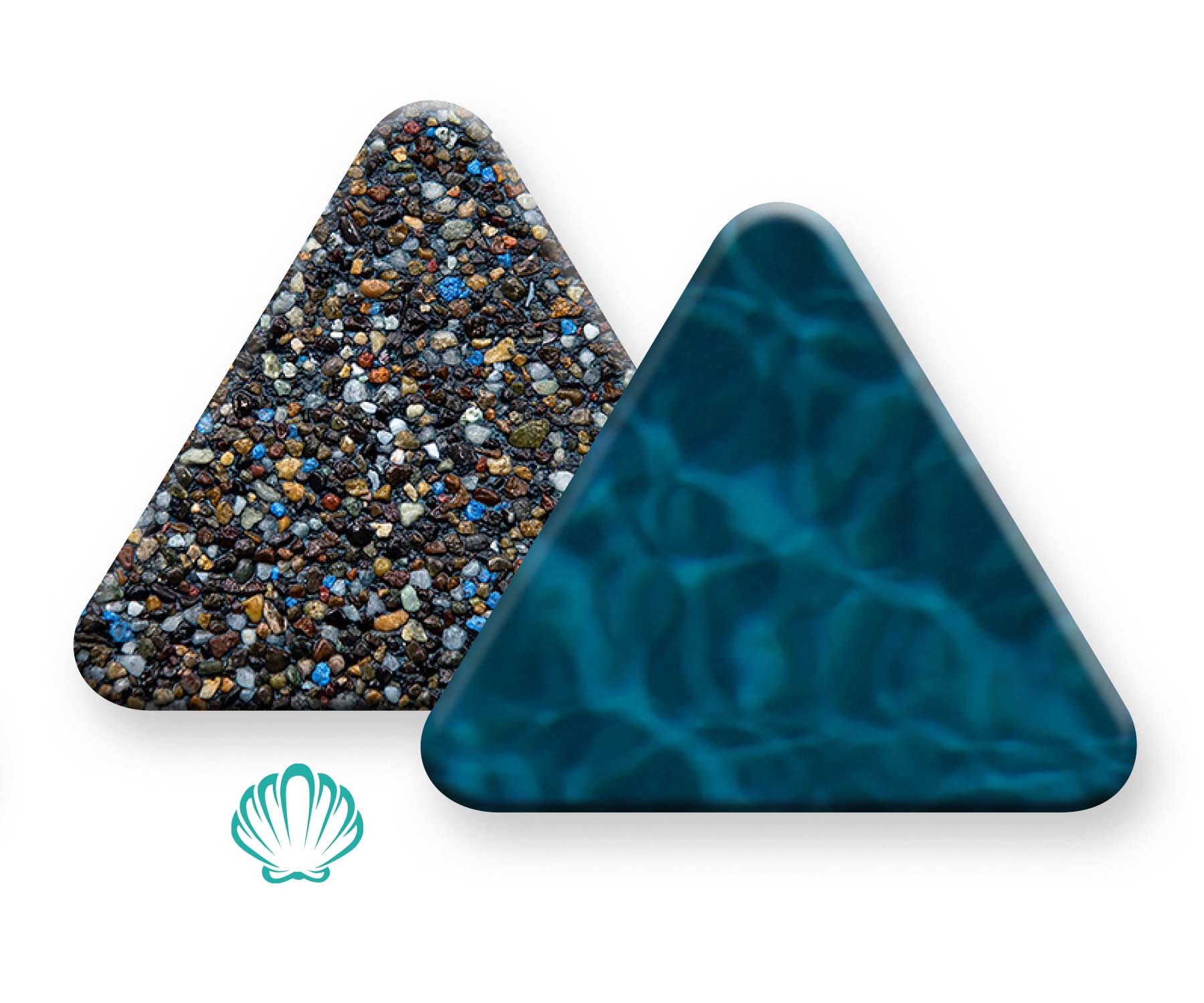 Pebble Sheen Ocean Blue pool finish sample