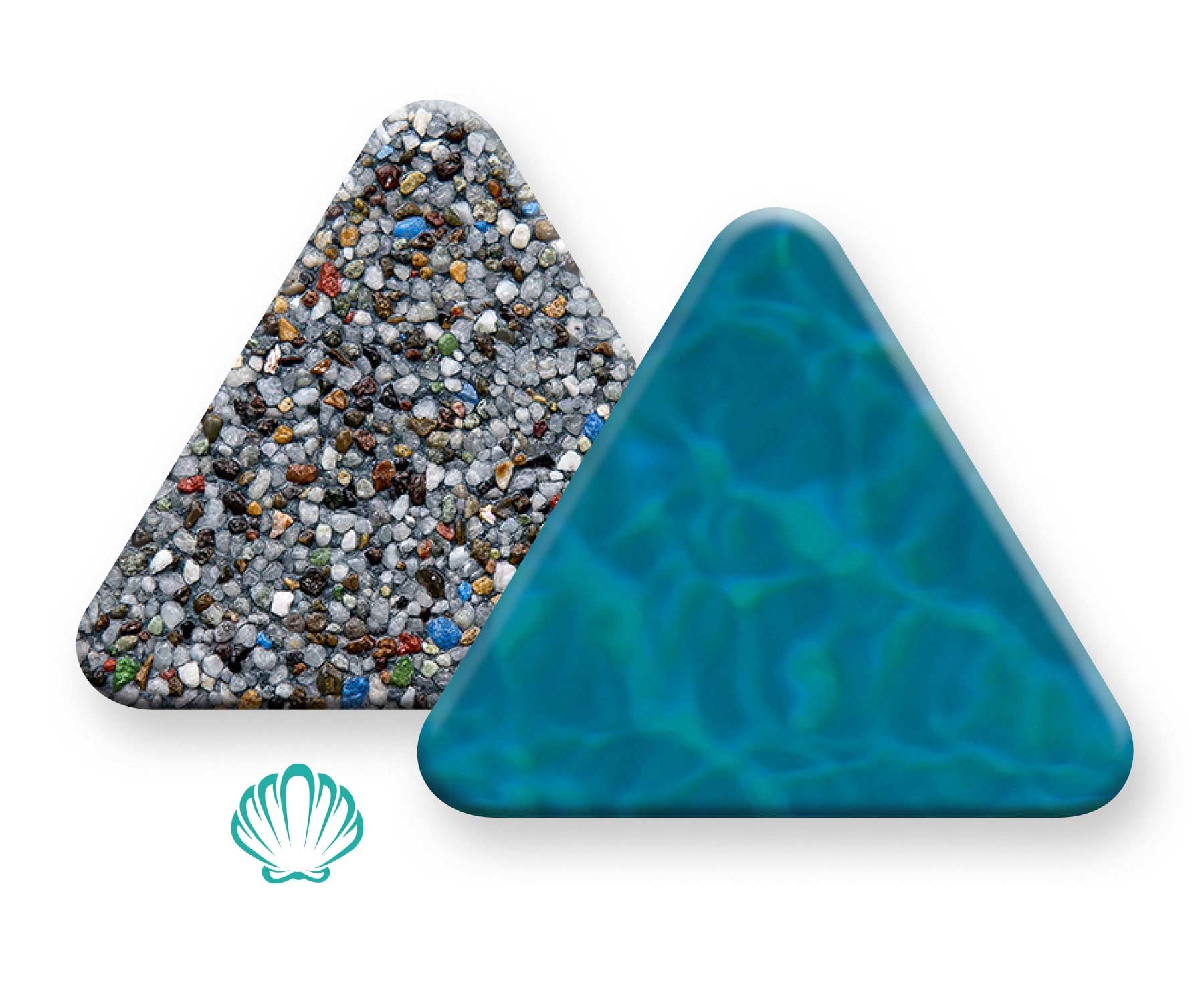 Pebble Sheen Prism Blue pool finish sample