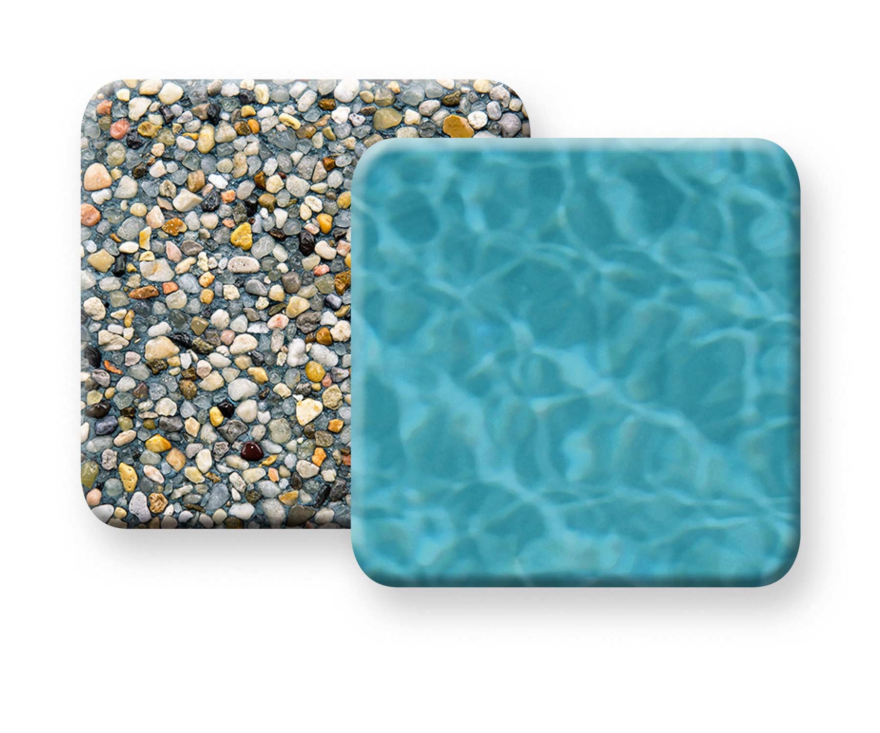 Pebble Tec Caribbean Blue pool finish sample