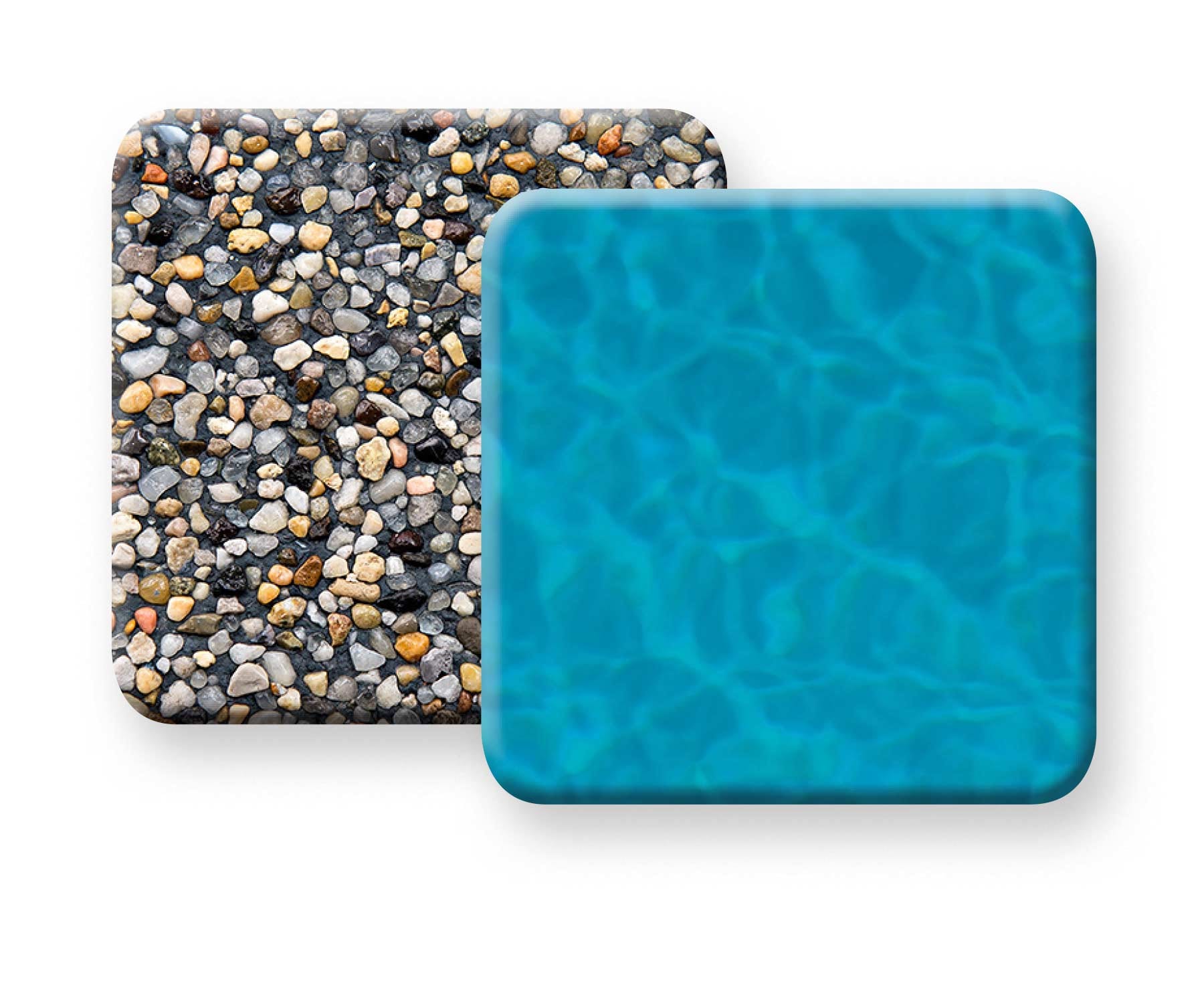 Pebble Tec Tahoe Blue pool finish sample